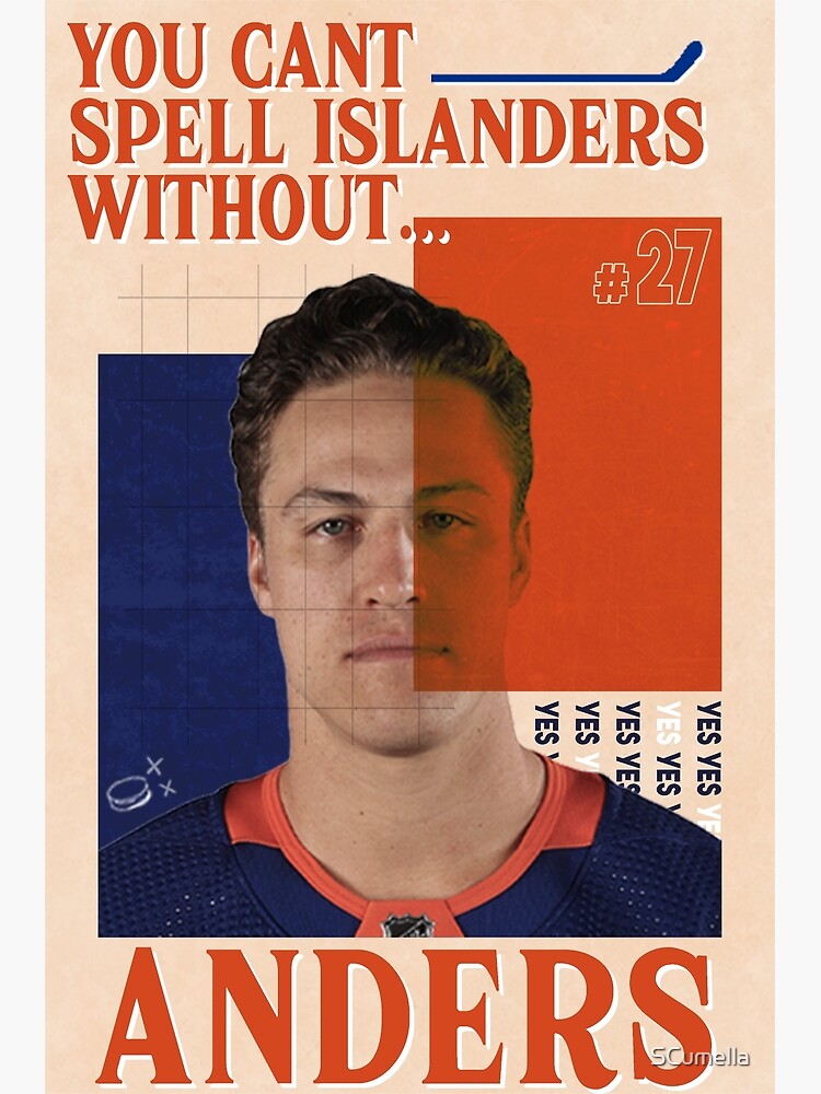 Anders Lee hockey Paper Poster Blue Islanders 3 - Anders Lee - Posters and  Art Prints