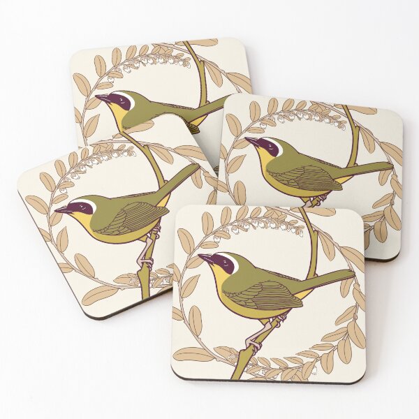 Item preview, Common Yellowthroat and Leatherleaf designed and sold by JadaFitch.