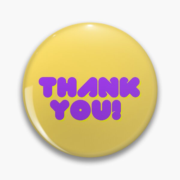 Item preview, Bright yellow and purple Thank you designed and sold by PeachesandPear.