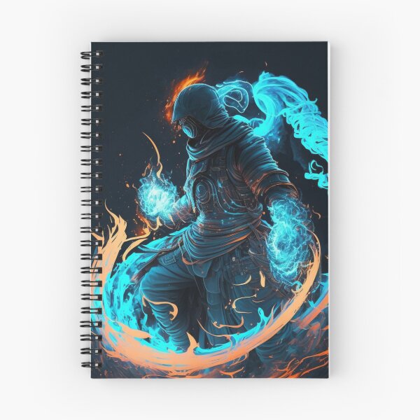 Item preview, Neon Blue Fire Bender: A Tale of Electrifying Power designed and sold by DaniFantasy.