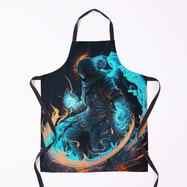 Item preview, Neon Blue Fire Bender: A Tale of Electrifying Power designed and sold by DaniFantasy.