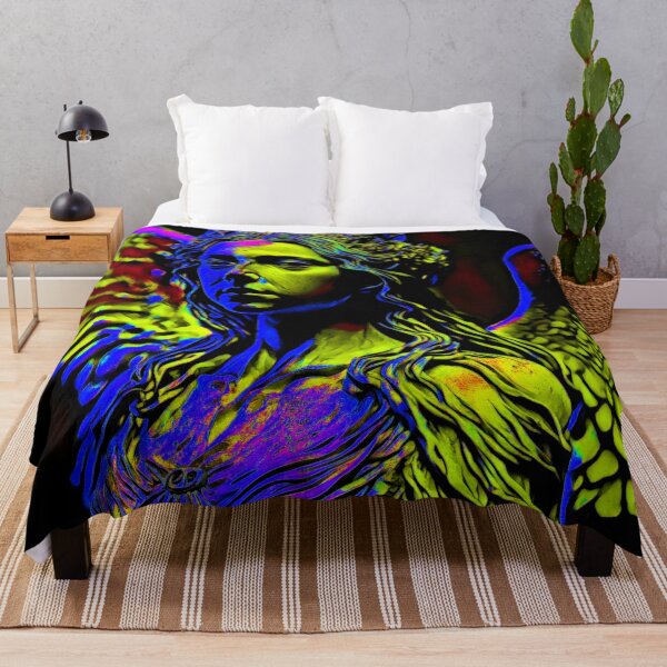 Item preview, Dark Angel Neon Art Blue designed and sold by WildArtDesigns.