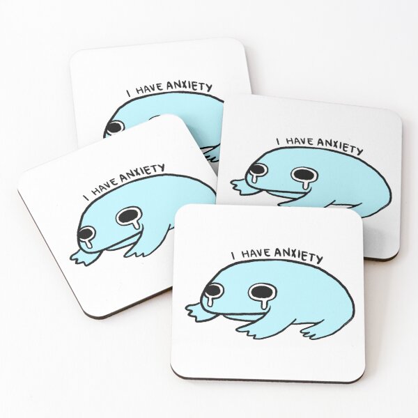 Item preview, I Have Anxiety | Crying Blue Frog designed and sold by iristocat.