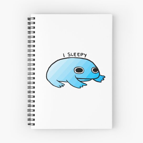 Item preview, I SLEEPY | Blue Gradient Frog designed and sold by iristocat.