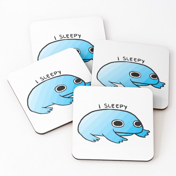 Item preview, I SLEEPY | Blue Gradient Frog designed and sold by iristocat.