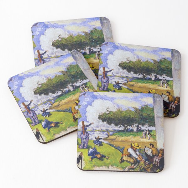Item preview, The Fishermen by Paul Cezanne designed and sold by VintageArtByIda.