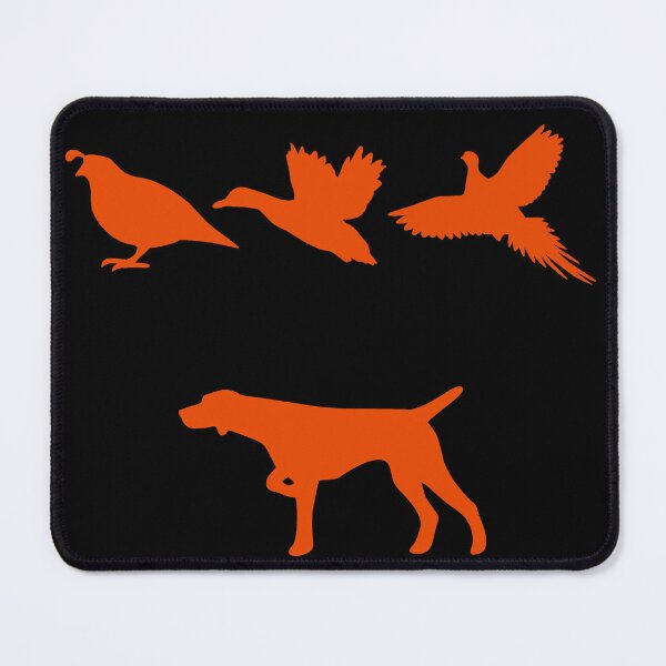 Item preview, German shorthair pointer with birds bright orange and white items designed and sold by Horsequeenozie.