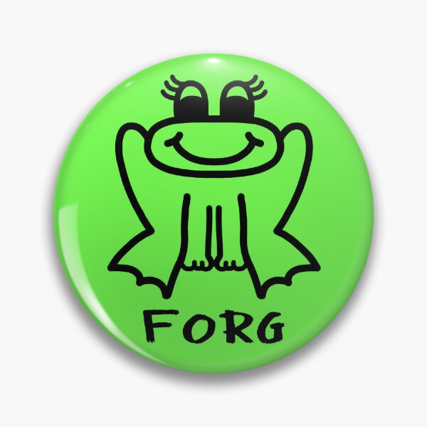 Item preview, Happy Little FORG - Funny Frog Meme - Black designed and sold by LadySquiggle.