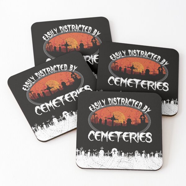 Item preview, Easily Distracted by Cemeteries Taphophile Graveyard designed and sold by NoBonesLife.