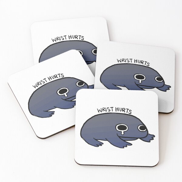 Item preview, Wrist Hurts | Grey to Navy Blue Gradient Frog designed and sold by iristocat.