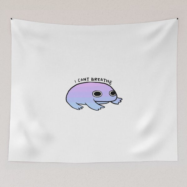 Item preview, I CANT BREATHE | Purple to Blue Gradient Frog designed and sold by iristocat.