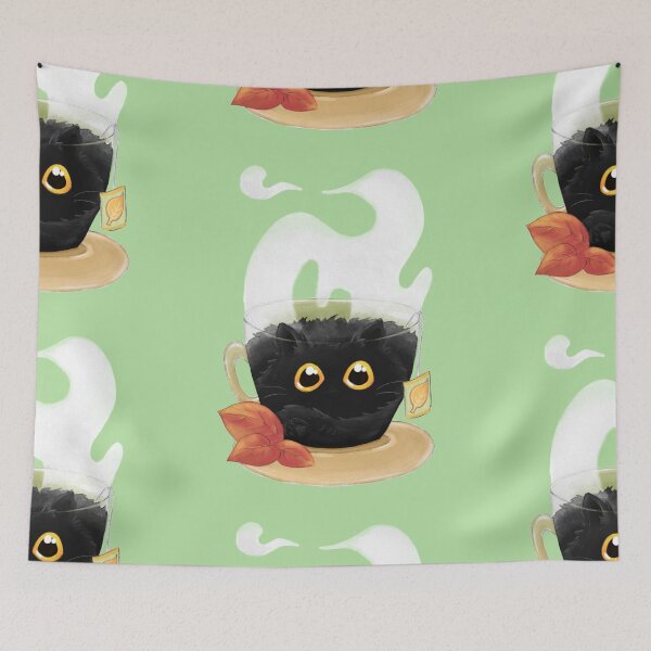 Item preview, Black Kit-Tea (Kitty Catfe series) designed and sold by janikiu.