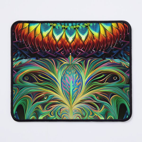 Item preview, Vibrant Fractal Flowers in the Cathedral of Sun: A Psychedelic Digital Painting designed and sold by TrippyTextiles.
