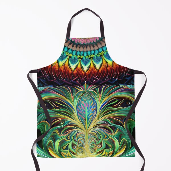 Item preview, Vibrant Fractal Flowers in the Cathedral of Sun: A Psychedelic Digital Painting designed and sold by TrippyTextiles.