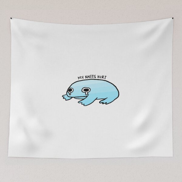 Item preview, My Knees Hurts | Crying Light Green Frog designed and sold by iristocat.