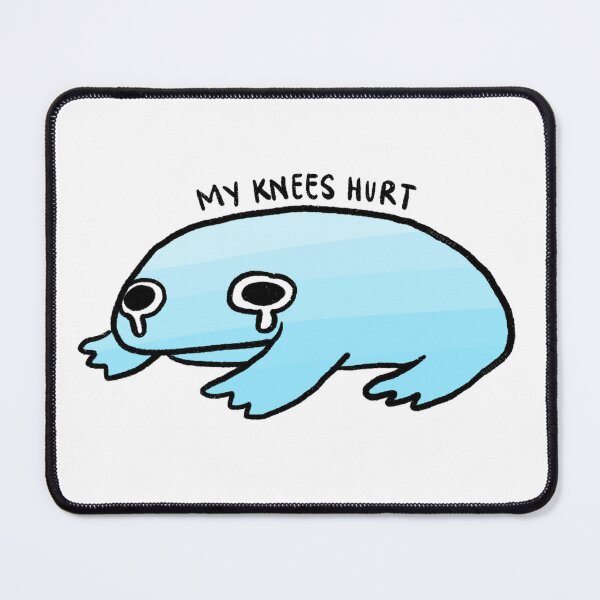 Item preview, My Knees Hurts | Crying Light Green Frog designed and sold by iristocat.