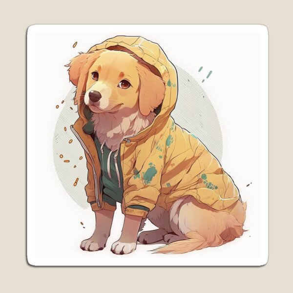 Item preview, Cute Anime Golden Retriever designed and sold by LinearDimension.