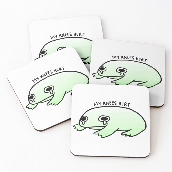 Item preview, My Knees Hurts | Crying White to Green Gradient Frog designed and sold by iristocat.