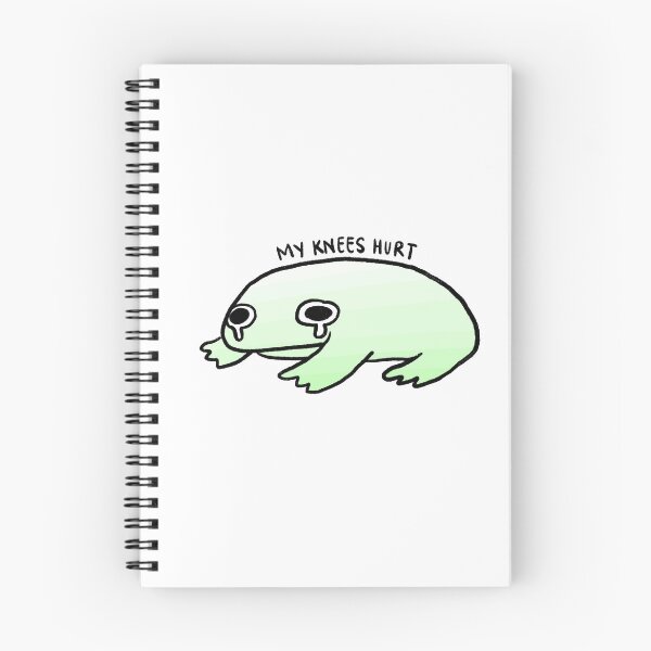 Item preview, My Knees Hurts | Crying White to Green Gradient Frog designed and sold by iristocat.