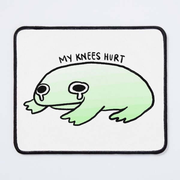 Item preview, My Knees Hurts | Crying White to Green Gradient Frog designed and sold by iristocat.