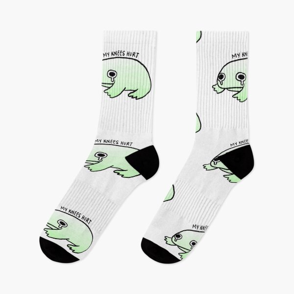 Item preview, My Knees Hurts | Crying White to Green Gradient Frog designed and sold by iristocat.