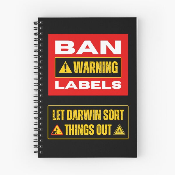 Item preview, Ban Warning Labels designed and sold by BadAttitudeTees.