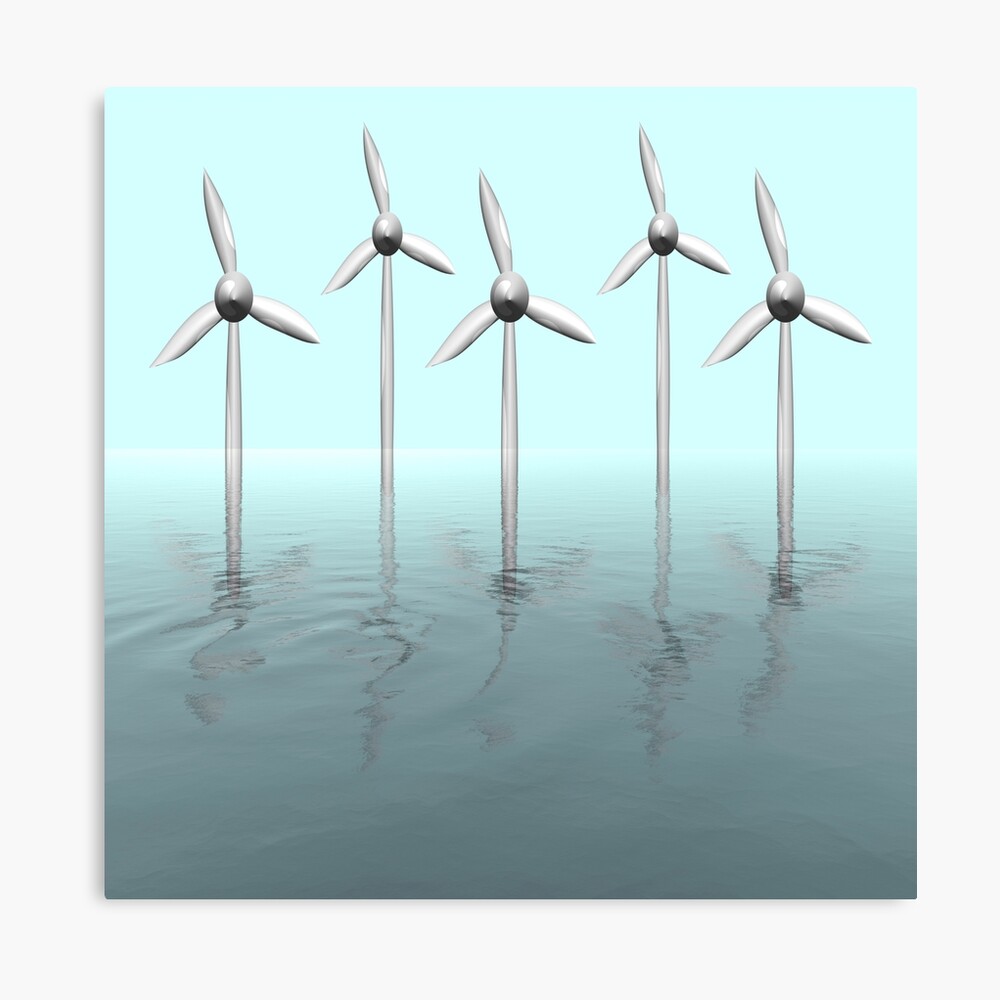 Offshore wind farm with fish nursery around base.  Poster for Sale by  funkyworm