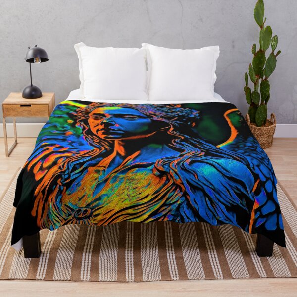 Item preview, Dark Angel Neon Art Orange designed and sold by WildArtDesigns.