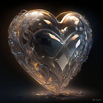 Imagen de la obra "Crystal Heart Collection: A Journey Through Love & Light de Frocentric