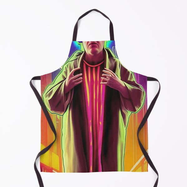 Item preview, Cyberpunk Aleister Crowley The Great Beast of Thelema with earphones painted in a Surrealist and Impressionist style designed and sold by Ataraxia  Apparel.