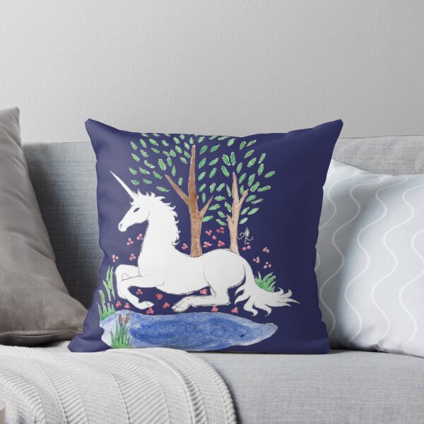 Item preview, White Unicorn In a Forest designed and sold by fourfootedart.