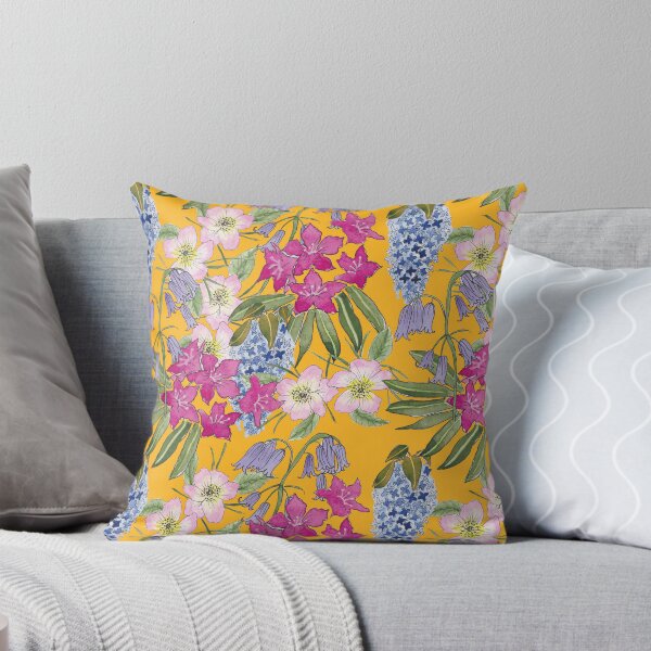 Item preview, Wildlfowers Pattern on Orange designed and sold by BirdsNatureArt.