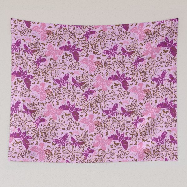 Item preview, Moths in Pink designed and sold by ElaMilkoDESIGN.