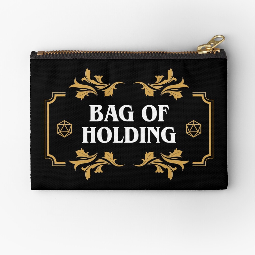 Bag of Holding Dice Container D20 Master Tabletop RPG Addict Zipper Pouch