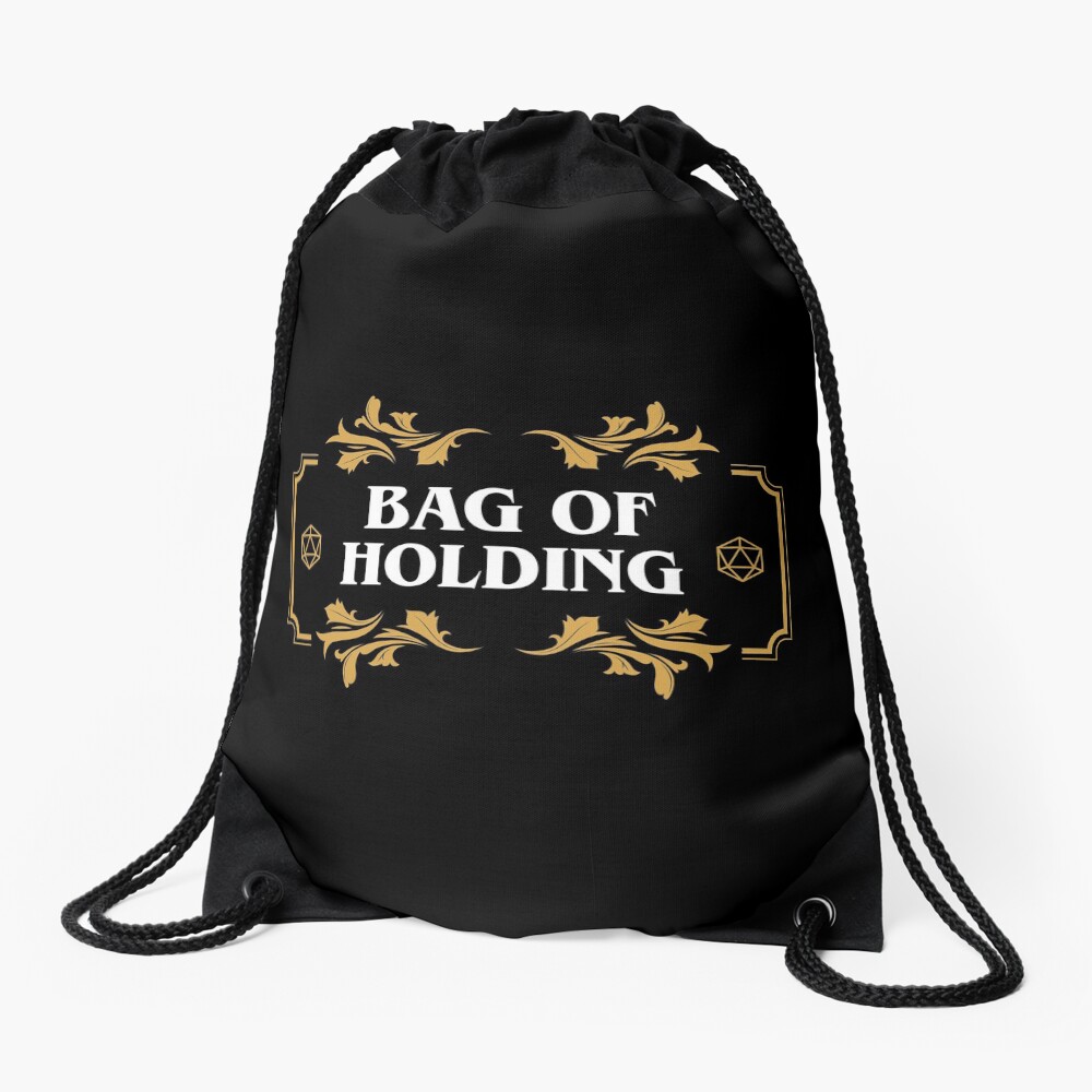 Bag of Holding Dice Container D20 Game Master Tabletop RPG Addict Drawstring Bag
