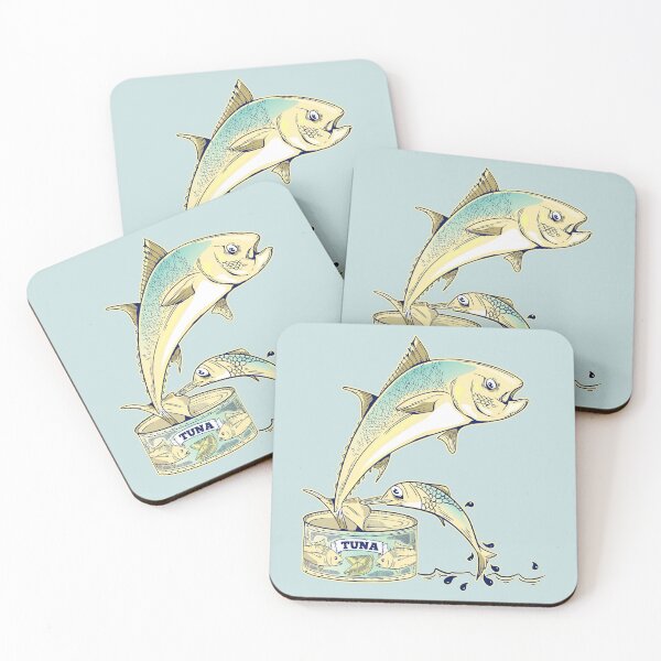 Item preview, Tuna escaping the tin designed and sold by piedaydesigns.