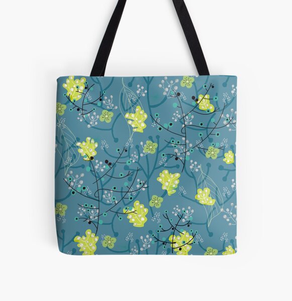 Japanese pattern blue shades All Over Print Tote Bag