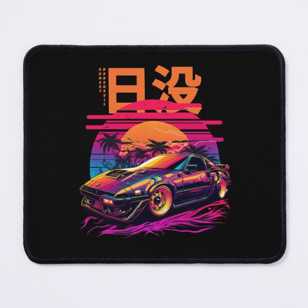 Item preview, Sunset Dare Devil Sports Car Synthwave Japanese  designed and sold by SamuraiSwords.