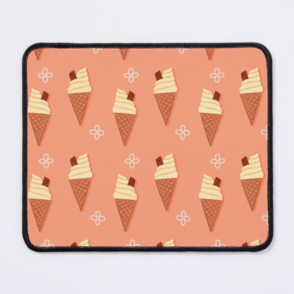 Item preview, Vanilla Ice Cream Cone Pattern - Pastel Orange designed and sold by RahimaUmmi.