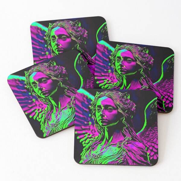 Item preview, Dark Angel Neon Art Green Pink designed and sold by WildArtDesigns.