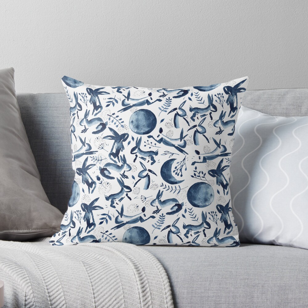 Delivery by Moonlight Throw Pillow