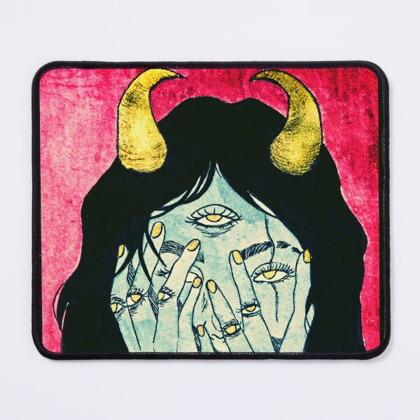 Item preview, All Seeing Eye Possessed Girl Hiding Inside - Cross Tone | DEMONSIZED designed and sold by Demonsized.