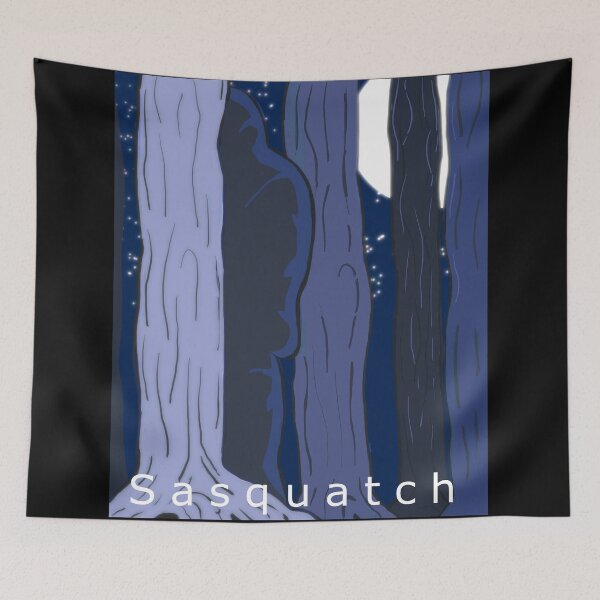 Item preview, Sasquatch Bigfoot Hides in the Trees of the Forest  designed and sold by DMcK Designs.