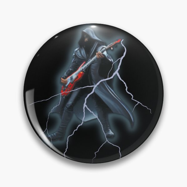 Item preview, Grim Reaper Playing Guitar in Lightening Strike designed and sold by theprof2021.