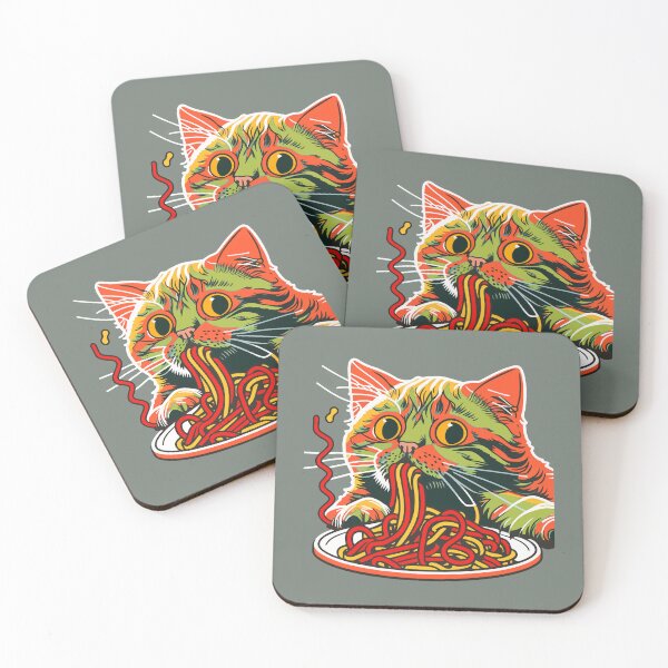 Item preview, Orange Tabby Cat Eating Spaghetti designed and sold by Tanis-Tweedale.