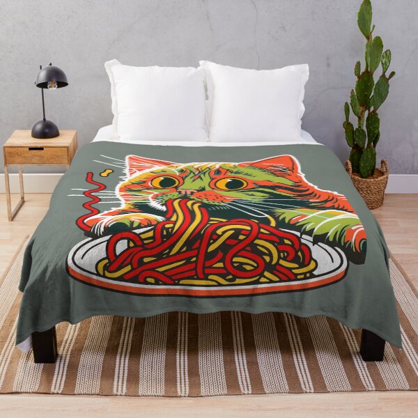 Item preview, Orange Tabby Cat Eating Spaghetti designed and sold by Tanis-Tweedale.