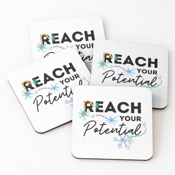 Item preview, Reach Your Potential Neurons Inspirational Nerd blk text designed and sold by FlakeyBiscuit3.