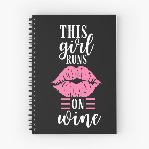 Item preview, This girl runs on wine Quote, Wine Lover Gift, Wine Drinker, Typography Quote, Alcohol Quotes designed and sold by thedazzlingmonk.