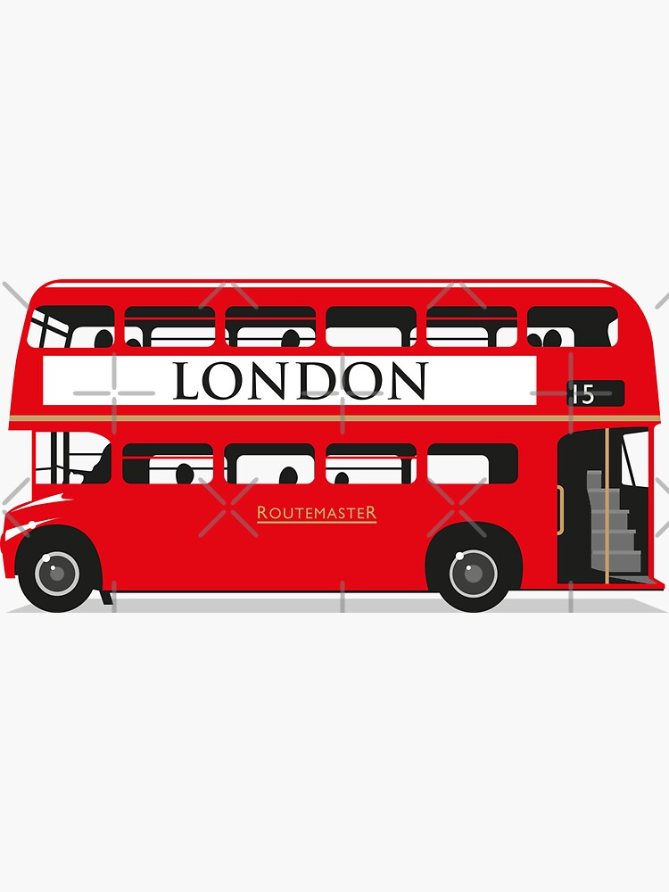 Thumbnail 3 of 3, Sticker, London Bus designed and sold by wiscan.