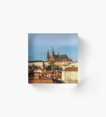 Prague castle and Charles bridge Acrylic Block